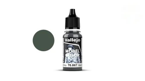 Lahvička akrylové barvy Vallejo Model Color 70867 tmavá modrošedá matná, 18 ml