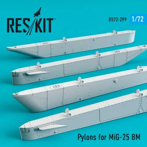 Sada závěsníků Reskit RS72-0299 pro MiG-25 BM v měřítku 1/72