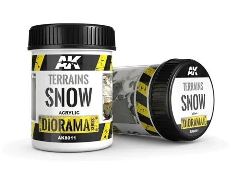 Kelímek akrylové sněhové pasty AK Interactive AK8011 Terrains Snow 250 ml