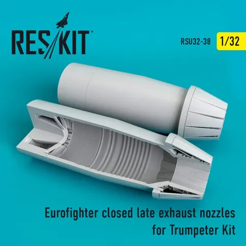 Sada výfukových trysek Reskit RSU32-0038 pro Eurofighter 1/32, zavřený pozdní typ