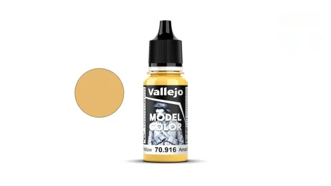 Lahvička akrylové barvy Vallejo Model Color 70916 pískově žlutá matná, 18 ml