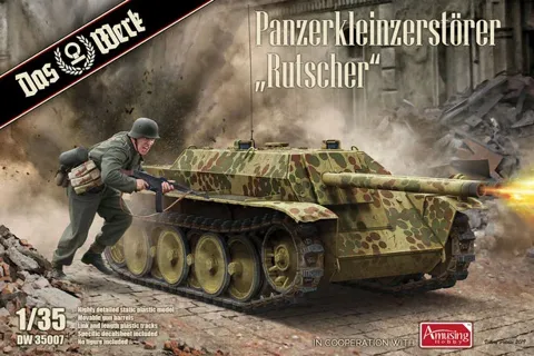 Krabice stavebnice Das Werk DW35007 Panzerkleinzerstörer Rutscher v měřítku 1/35