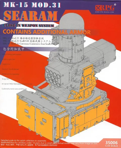 Stavebnice RPG Model RPG35006 Mk.15 Mod.31 SeaRAM 1/35 s přídavným pancéřováním a fotolepty