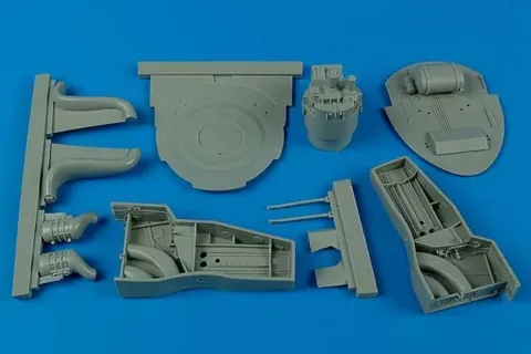 Resinová sada Aires 2073 podvozkové šachty pro F8F-1 Bearcat v měřítku 1/32 (Trumpeter)