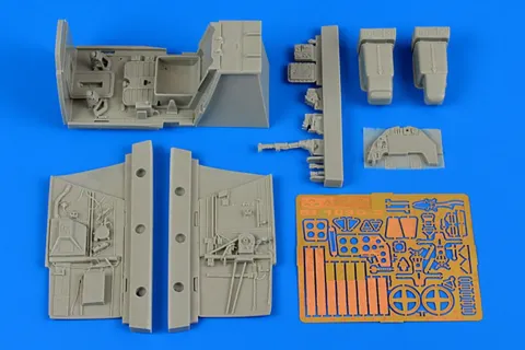 Detailní set kokpitu Aires 2191 Bf 109G-2 v měřítku 1/32 pro stavebnici Revell
