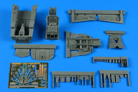 Resinový set kokpitu Aires 2275 F-104C Starfighter v měřítku 1/32 pro stavebnici Italeri