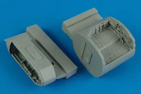 Resinová sada Aires 4512 podvozkové šachty MiG-21 v měřítku 1/48 pro stavebnici Eduard
