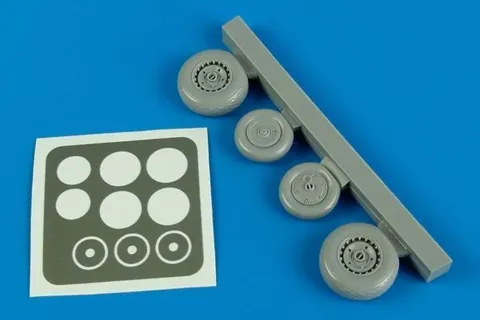 Resinová kola a maskovací šablony Aires 4540 Me 262A 1/48 pro stavebnici Hobby Boss