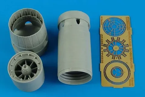 Resinová výfuková tryska Aires 4553 pro Mirage 2000 v měřítku 1/48, otevřená poloha