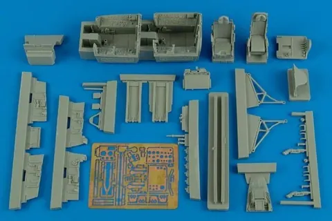 Resinová kokpitová sada Aires 4566 pro F-100F Super Sabre v měřítku 1/48 (Trumpeter)