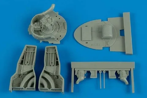 Resinová sada Aires 4574 podvozkové šachty F8F-1 Bearcat v měřítku 1/48