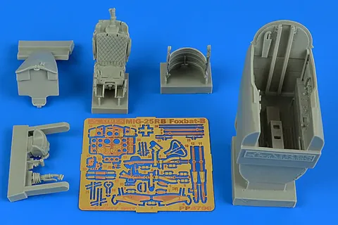 Resinový set kokpitu Aires 4790 pro MiG-25RB Foxbat-B v měřítku 1/48 (ICM)