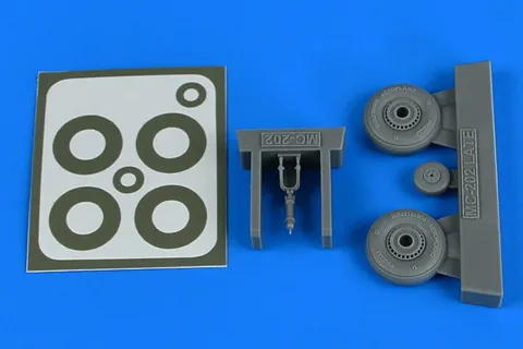 Resinová kola a maskovací fólie Aires 4819 pro Macchi MC.202 v měřítku 1/48