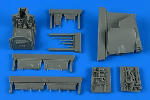 Resinová sada Aires 4851 podvozkové šachty Harrier AV-8A 1/48 pro stavebnici Kinetic