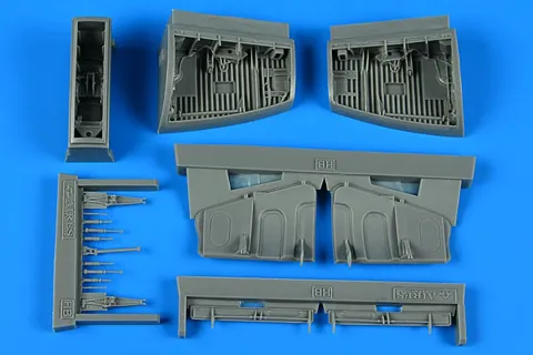 Resinová sada Aires 4879 podvozkové šachty pro SAAB J 29 Tunnan 1/48 Hobby Boss