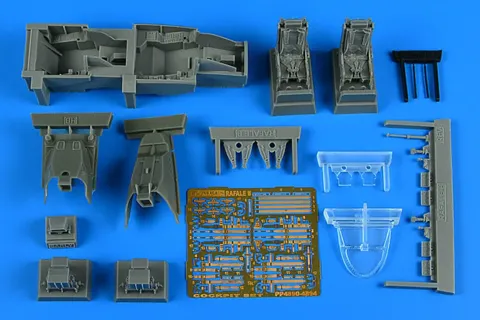 Resinová kokpitová sada Aires 4890 Rafale B 1/48 pro stavebnici Hobby Boss