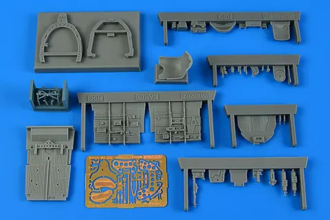 Resinová sada kokpitu Aires 4922 pro Macchi MC.202 v měřítku 1/48, stavebnice Hasegawa