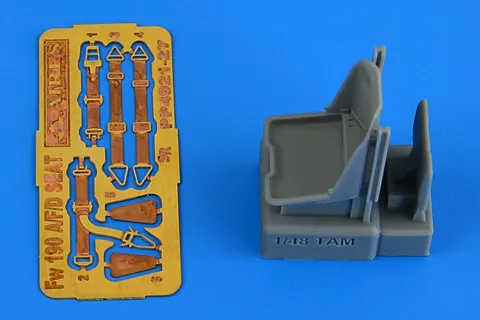 Resinové sedadlo pilota Aires 4927 pro Fw 190A/F/D 1/48 ke stavebnicím Tamiya