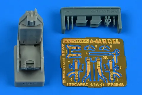 Resinová vystřelovací sedačka Aires 4948 ESCAPAC 1/1A-1 pro A-4 Skyhawk v měřítku 1/48