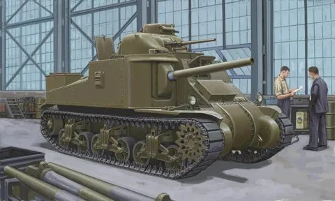 Krabice plastikové stavebnice I Love Kits M3A4 Medium Tank v měřítku 1/35