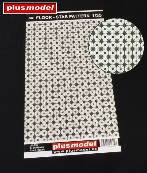 Papírová podlaha s hvězdicovým vzorem Plus Model 602 v měřítku 1/35 pro diorámata