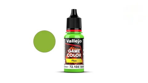 Lahvička akrylové barvy Vallejo Game Color 72104 fluorescenční zelená 18 ml