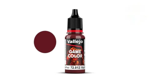 Lahvička akrylové barvy Vallejo Game Color 72012 šarlatová červená Scarlet Red 18 ml