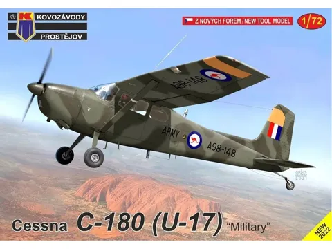 Krabice plastikové stavebnice Kovozávody Prostějov KPM0237 Cessna C-180 (U-17) Military 1/72