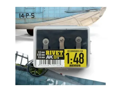 Sada nýtovacích koleček AK Interactive AK9526 Rivet Marking Set 2 pro měřítko 1:48