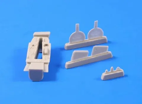 Resinová sada CMK 4278 1/48 – příďová šachta a kryty podvozku P-39 Airacobra pro Hasegawa