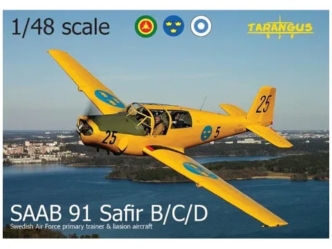 Krabice stavebnice Tarangus TA4804 SAAB 91 B/C/D Safir v měřítku 1/48