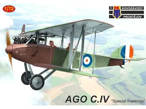Krabice stavebnice Kovozávody Prostějov KPM0480 AGO C.IV Special markings v měřítku 1/72