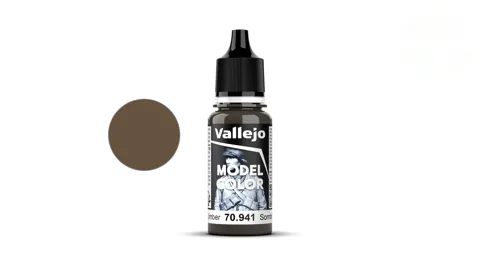 Lahvička akrylové barvy Vallejo Model Color 70941 pálená umbra matná, 18 ml