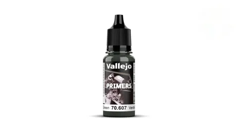 Lahvička základové barvy Vallejo Surface Primer 70607 britská bronzově zelená 18 ml