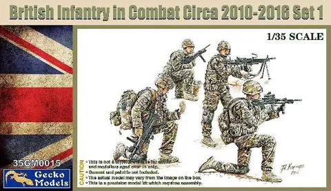 Stavebnice Gecko Models 35GM0015 britská pěchota v boji 2010–2016 v měřítku 1/35