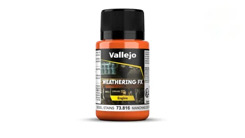 Lahvička akrylového efektu Vallejo Weathering FX 73816 stopy po naftě Diesel Stains 40 ml