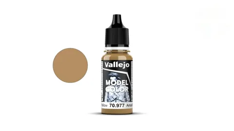 Lahvička akrylové barvy Vallejo Model Color 70977 pouštní žlutá matná, 18 ml