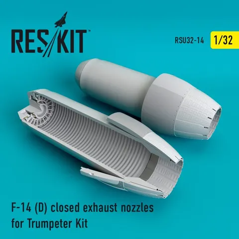 Sada výfukových trysek Reskit RSU32-0014 pro F-14D Tomcat Trumpeter v měřítku 1/32