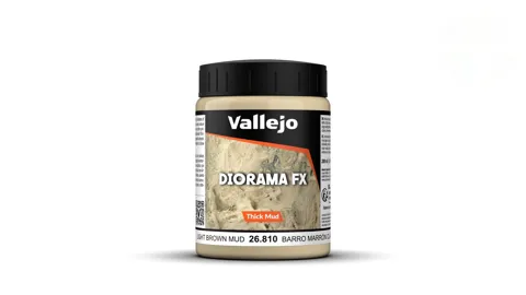 Kelímek texturové pasty Vallejo Diorama FX 26810 světle hnědé husté bahno 200 ml