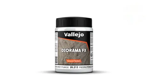 Nádobka texturové pasty Vallejo Diorama FX 26213 šedá pemzová textura 200 ml
