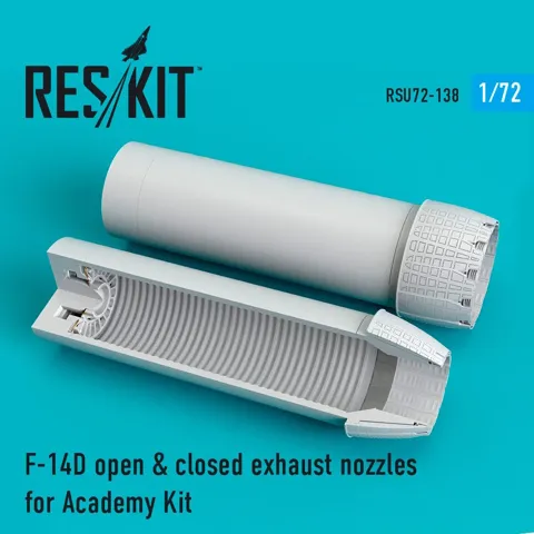 Sada výfukových trysek Reskit RSU72-0138 pro F-14D Tomcat 1/72 pro stavebnici Academy