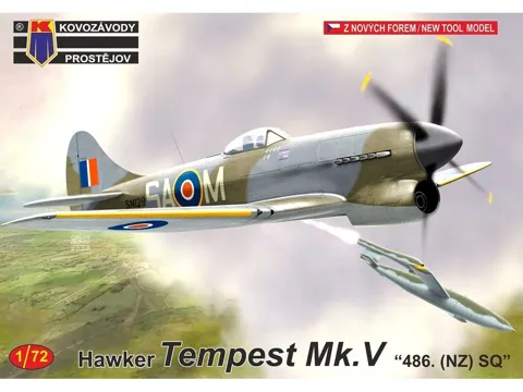 Plastiková stavebnice Kovozávody Prostějov KPM0222 Hawker Tempest Mk.V 486. (NZ) SQ v měřítku 1/72