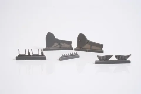 Resinová korekční sada CMK 5120 A6M5c Zero 1/32 – podvozková dvířka pro model Hasegawa