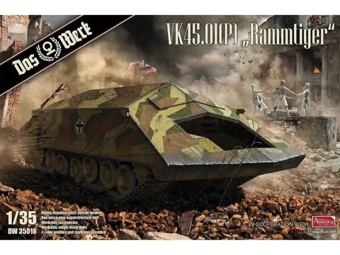 Krabice plastové stavebnice Das Werk 1/35 VK4501(P) Rammtiger, kód DW35018