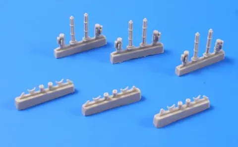 Resinové díly CMK 4279 US M134 Minigun 1/48, šest šestihlavňových rotačních kulometů