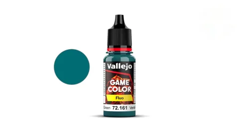 Lahvička akrylové barvy Vallejo Game Color 72161 fluorescenční chladná zelená 18 ml