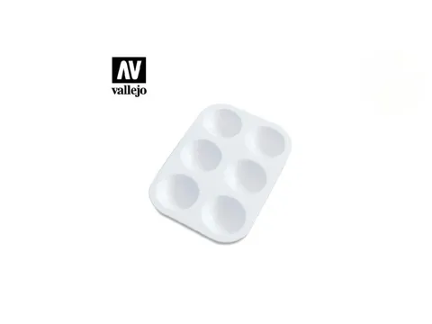 Malá modelářská paleta Vallejo Accessories HS120 o rozměru 13 × 9 cm na míchání barev