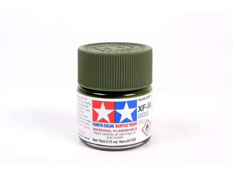 Lahvička akrylové barvy Tamiya Acrylic Mini XF-58 olivová zelená matná 10 ml