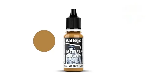Lahvička akrylové barvy Vallejo Model Color 70877 zlatohnědá matná, 18 ml