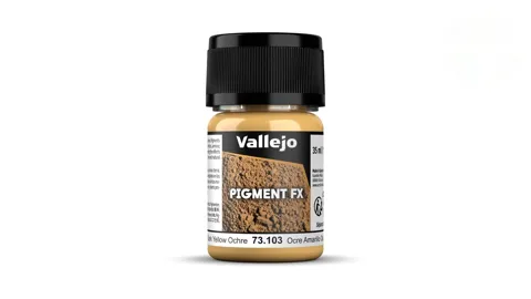Kelímek práškového pigmentu Vallejo Pigment FX 73103 tmavý žlutý okr 35 ml